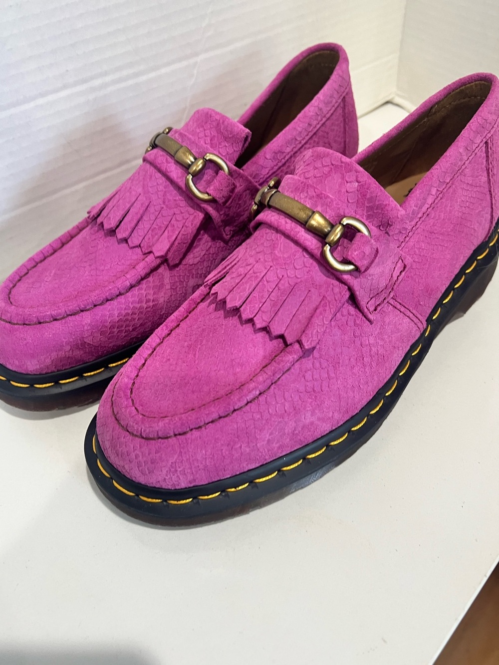 Dr. Martens Adrian Snaffle Suede Kiltie Loafers Size W10